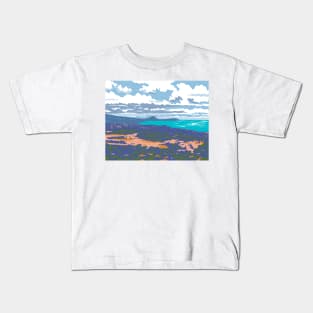 Diamond Head Crater in Honolulu Hawaii WPA Poster Art Kids T-Shirt